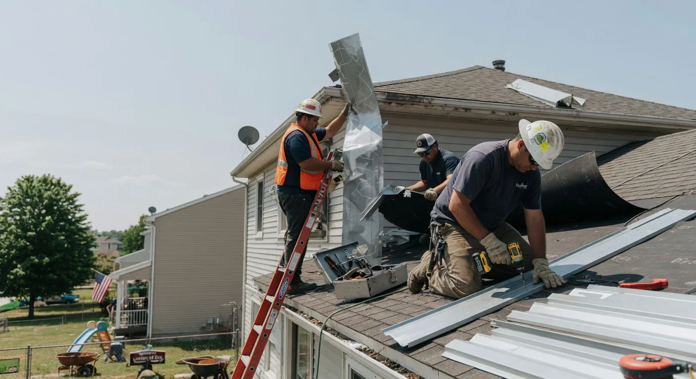 Storm Damage Metal Roof Repair in Luxemburg, IA